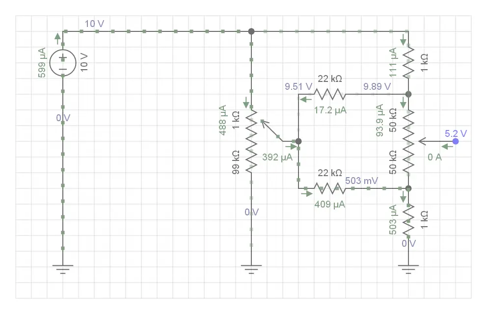 The potentiometer arangement 